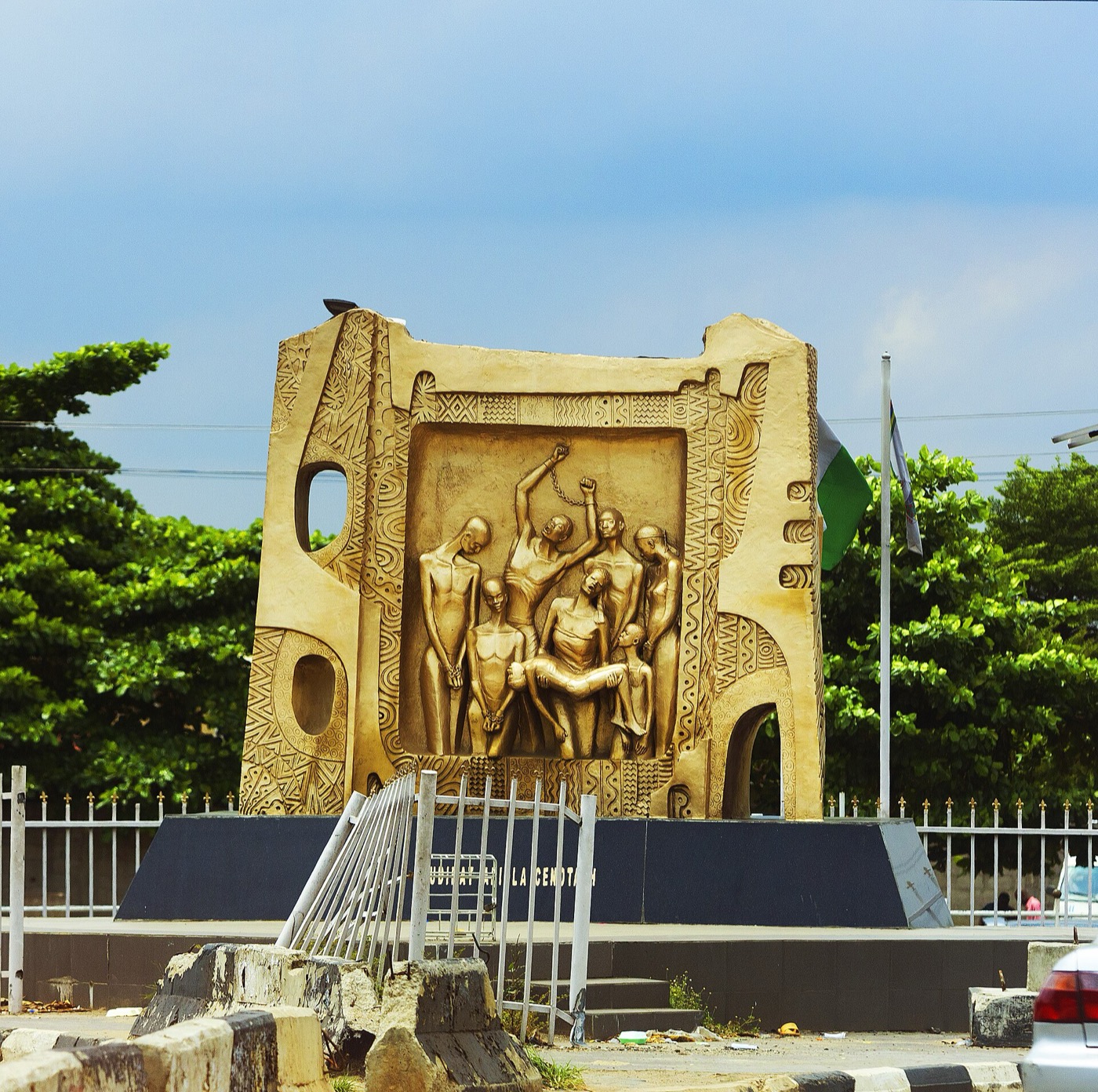 Mourning and grief monument sculpture